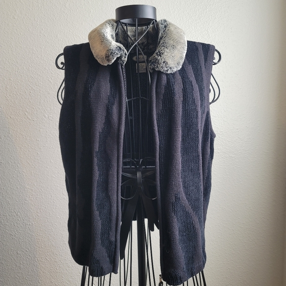 Haley Reserve Vest Faux Collar Full Zip Size M - Picture 5 of 15